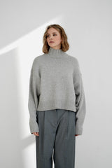 Ina Turtleneck Pullover grey melange