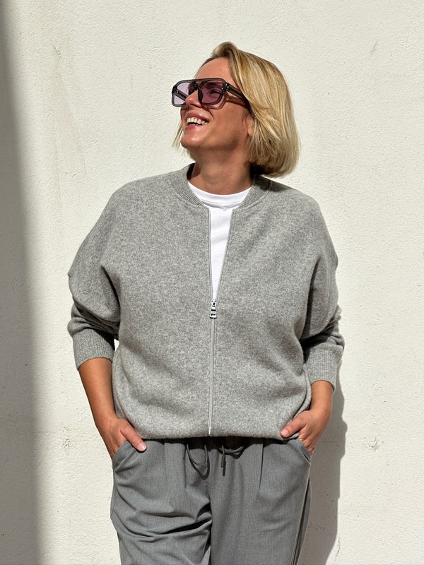 Jackie Cardigan grey melange