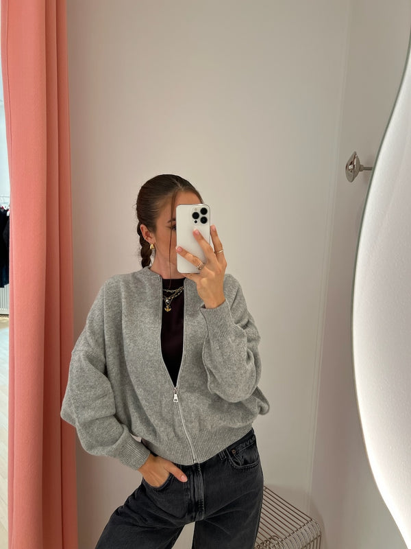 Jackie Cardigan grey melange