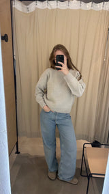 Mia Crewneck Pullover pale grey