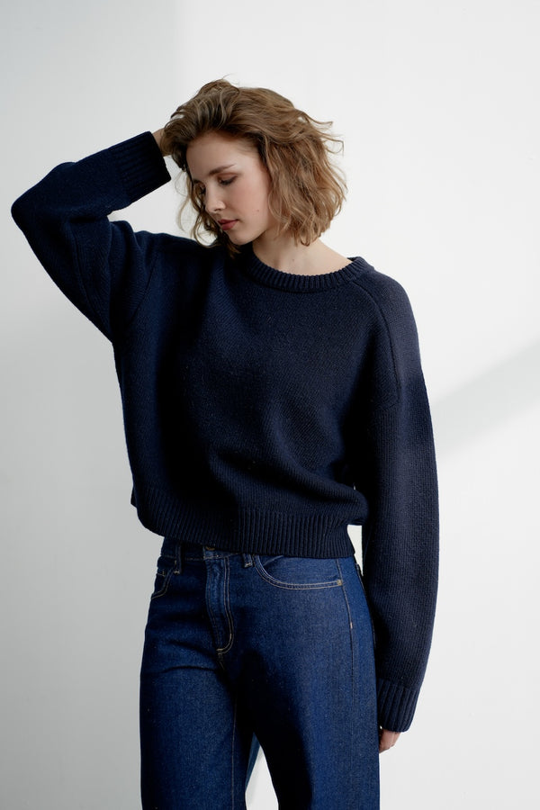 Mia Crewneck Pullover navy
