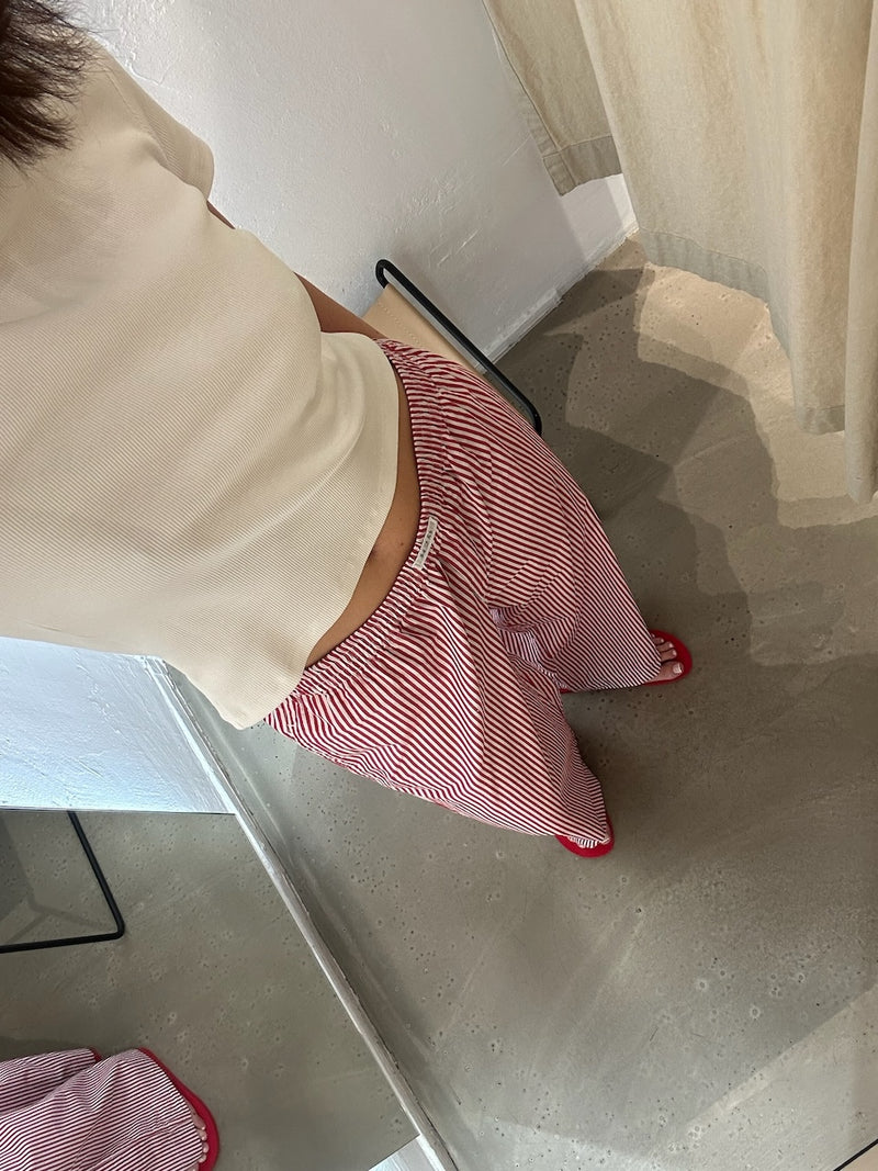 Rønne Essential Pajamas Pants red/white stripe