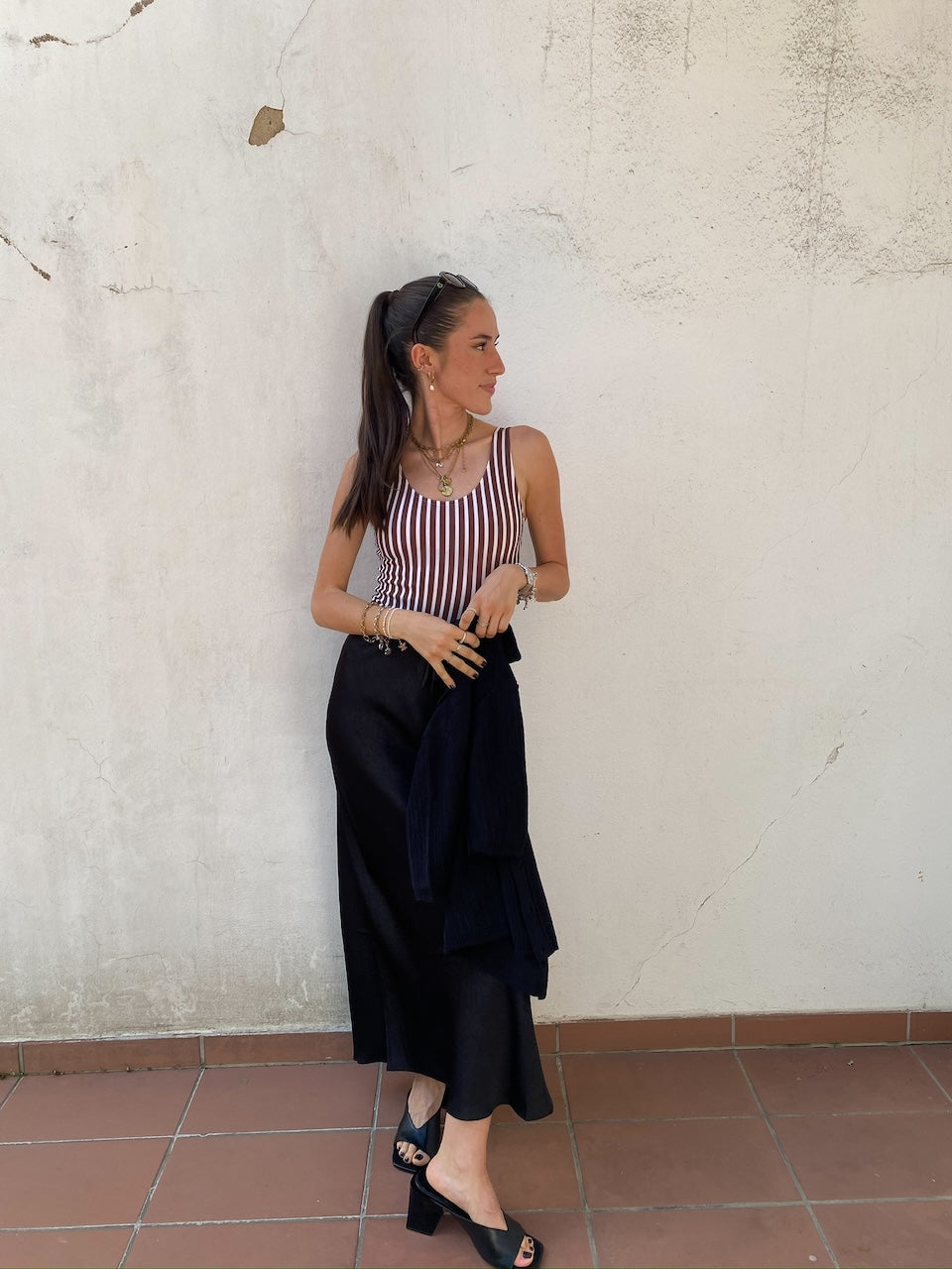 Stripe Swim Suit bark