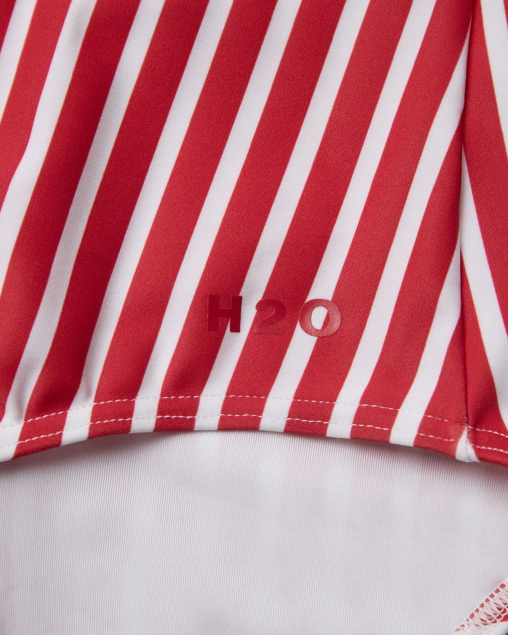 Stripe Swim Suit red
