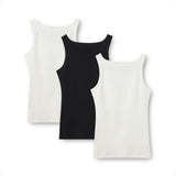 3 Pack Tank Top white/black