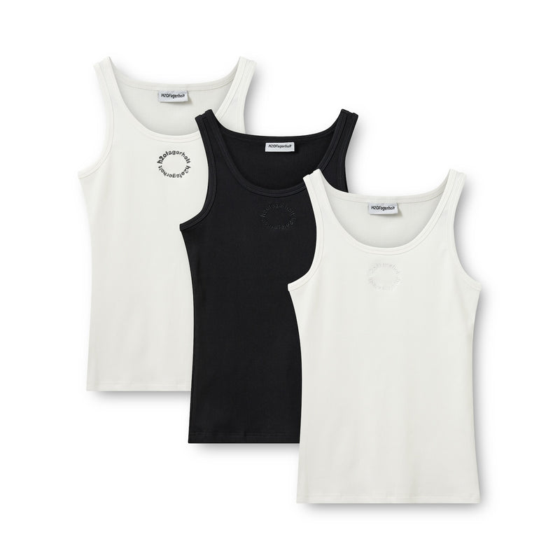 3 Pack Tank Top white/black