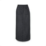 Classic Jeans Skirt washed black