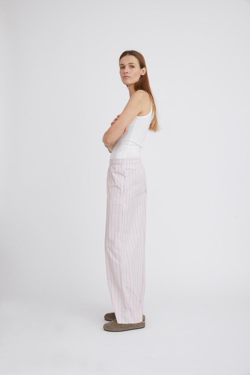 Holiday Pants dusty rose stripe
