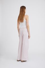 Holiday Pants dusty rose stripe