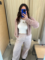 Holiday Pants dusty rose stripe