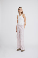 Holiday Pants dusty rose stripe