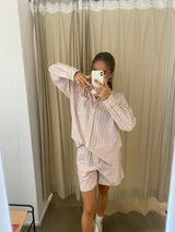 Holiday Shirt dusty rose stripe