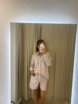 Holiday Shirt dusty rose stripe