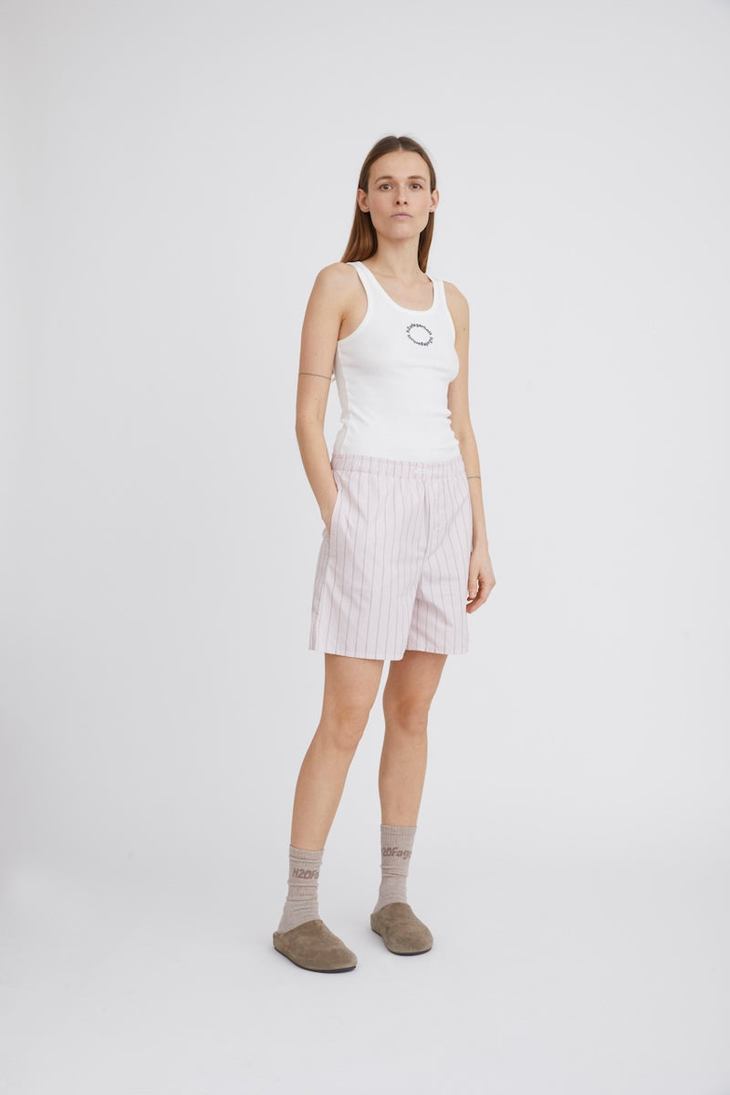 Holiday Shorts dusty rose stripe