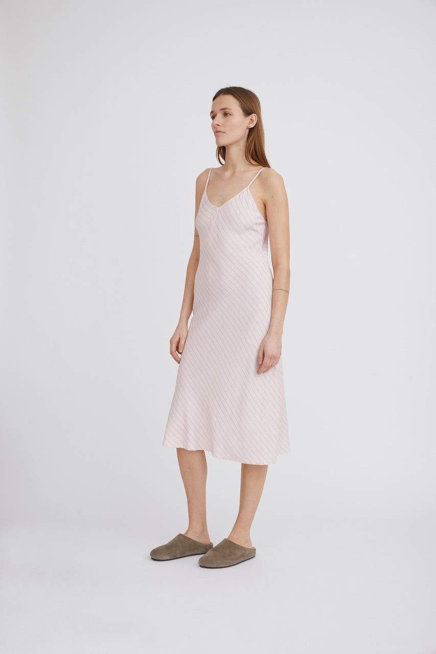 Mallorca Dress dusty rose stripe