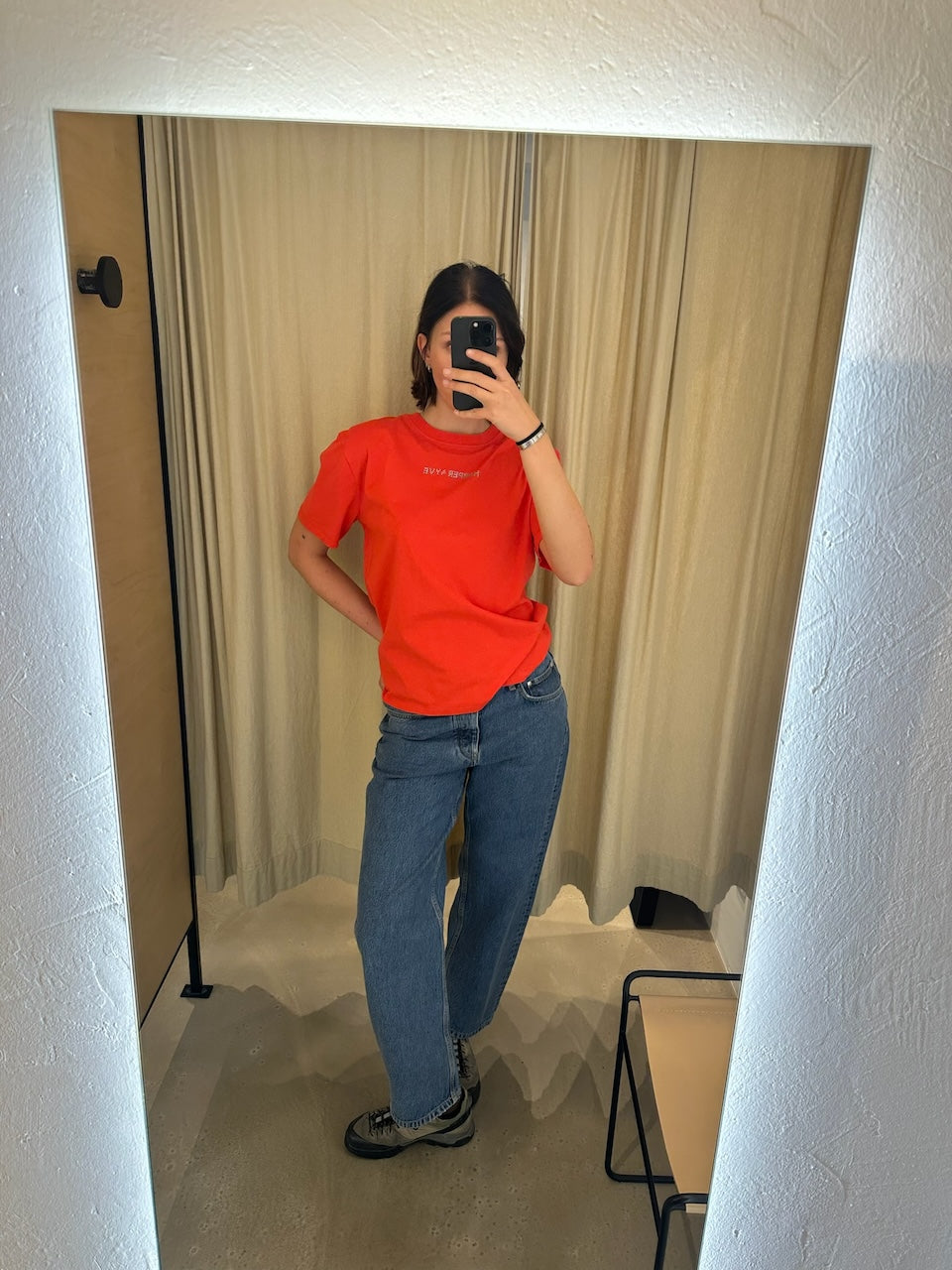 Rhinestone T-Shirt spicy red