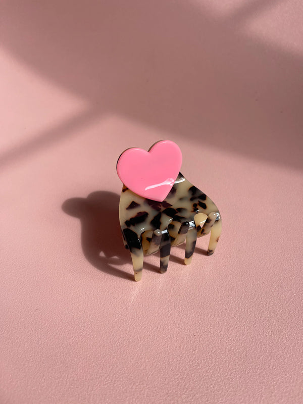 Haarklammer Claire Big beige/baby pink