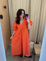 Dans Maxi Dress cherry red white