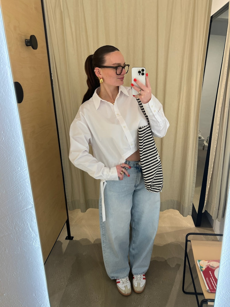Isted Drawstring Shirt white