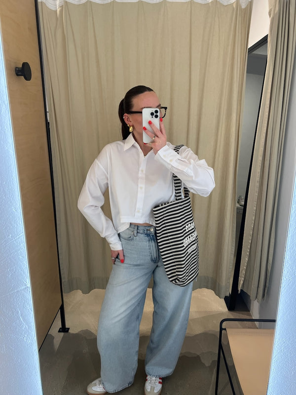 Isted Drawstring Shirt white