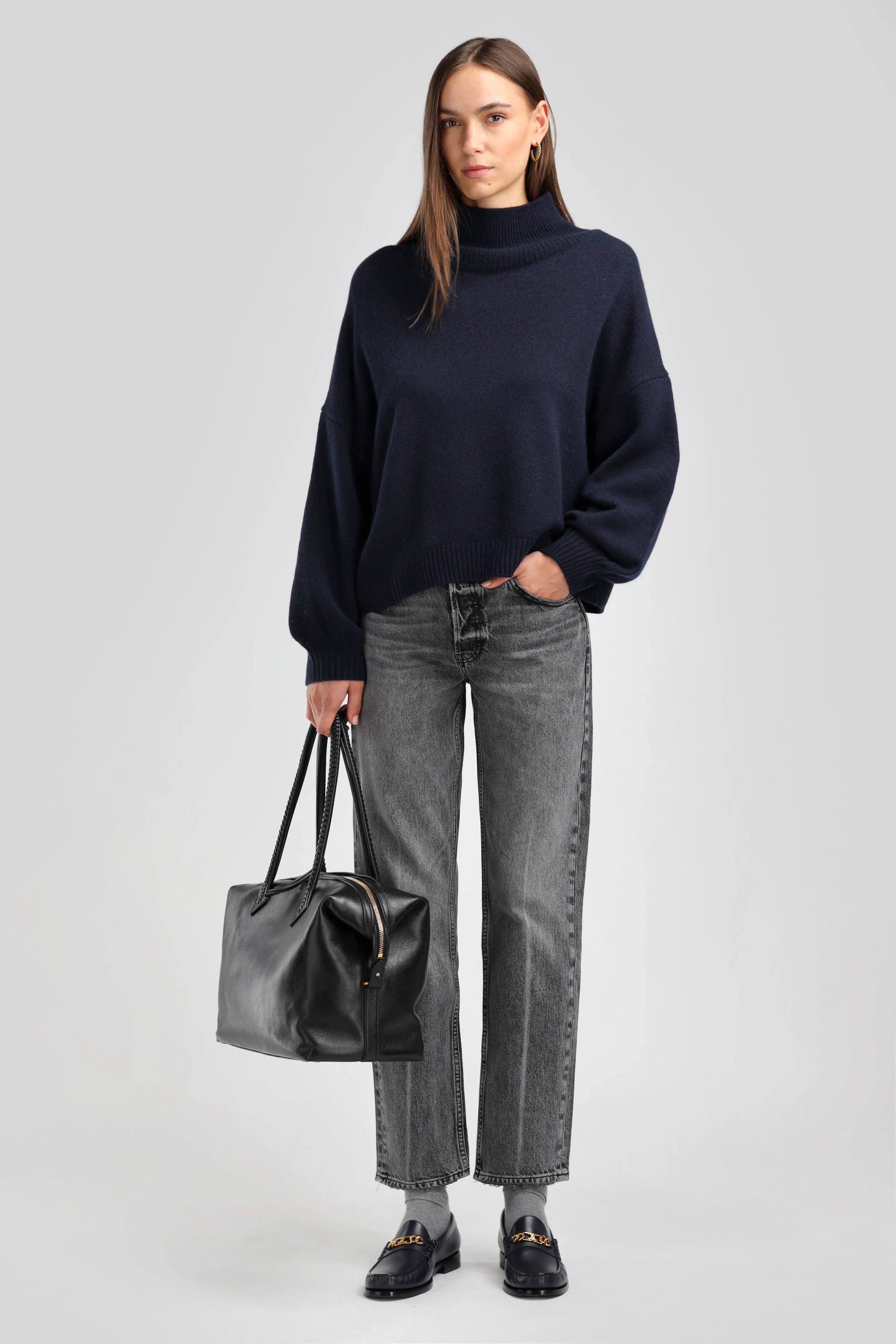 Cocoon Turtleneck dark navy