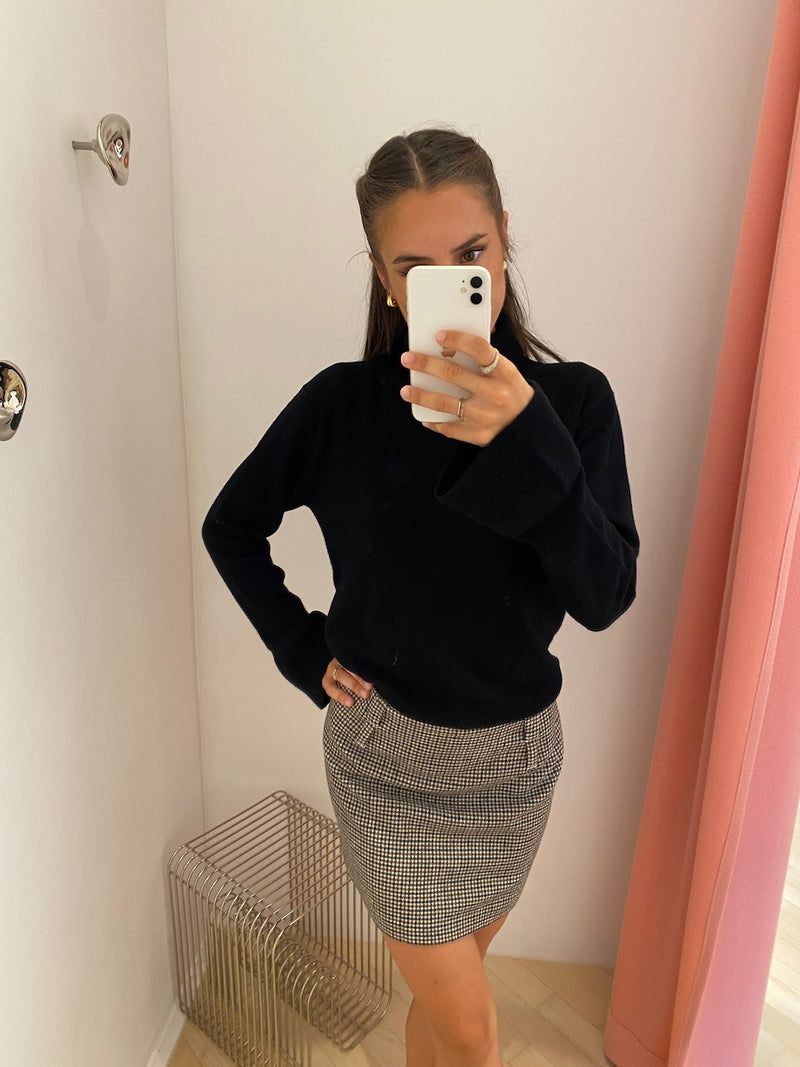 Alix Mini Skirt brown checked