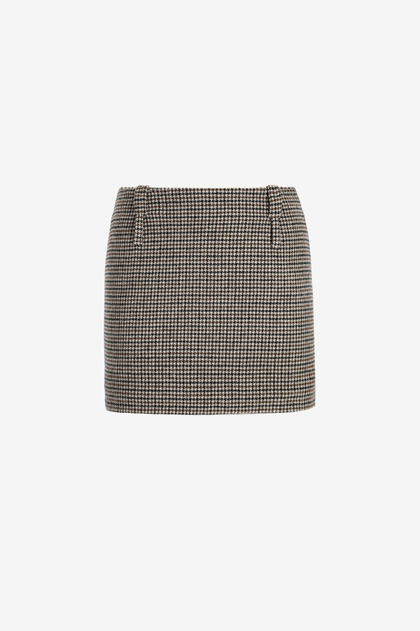 Alix Mini Skirt brown checked