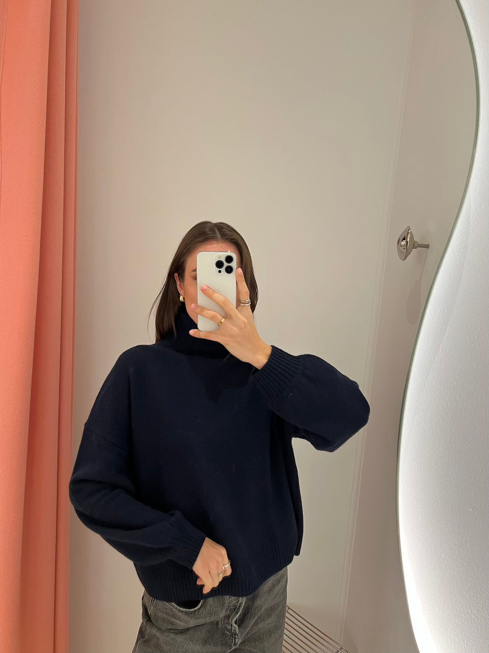 Cocoon Turtleneck dark navy