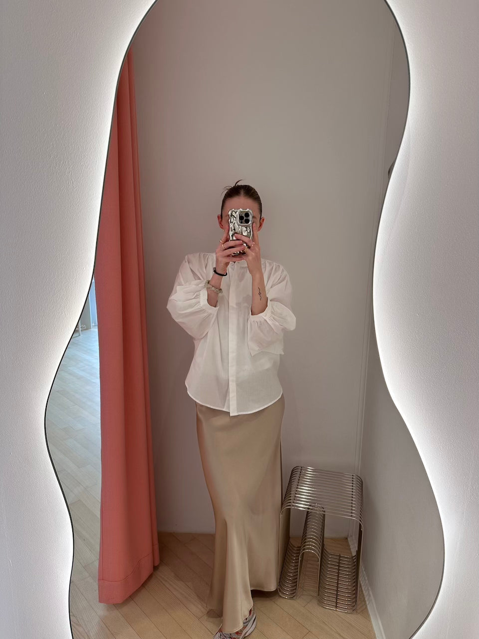 Le Plaine Maxiskirt champagner