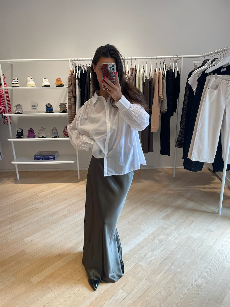 Le Plaine Maxiskirt oliv