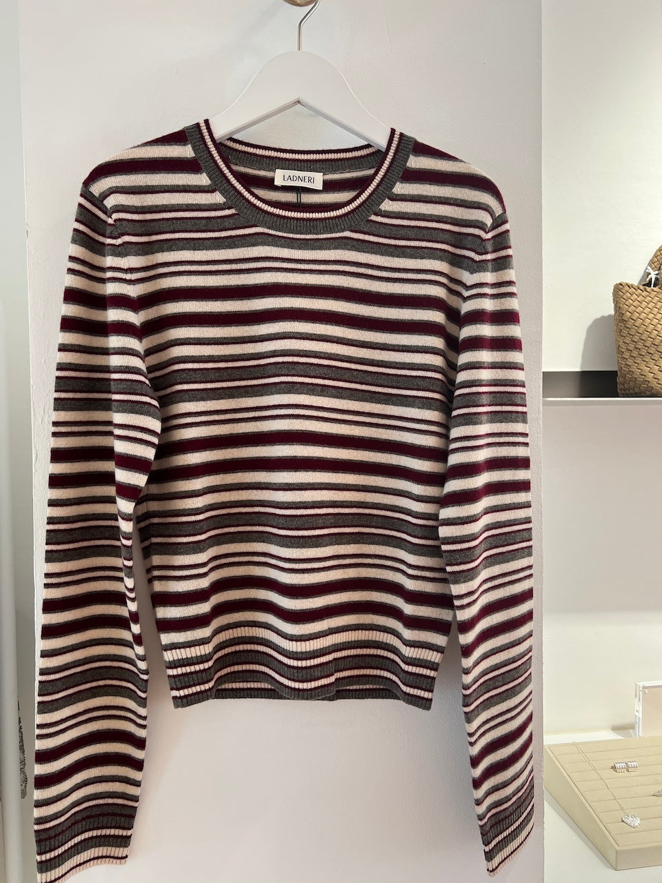Lian Striped Longsleeve burgundy/brown/ivory
