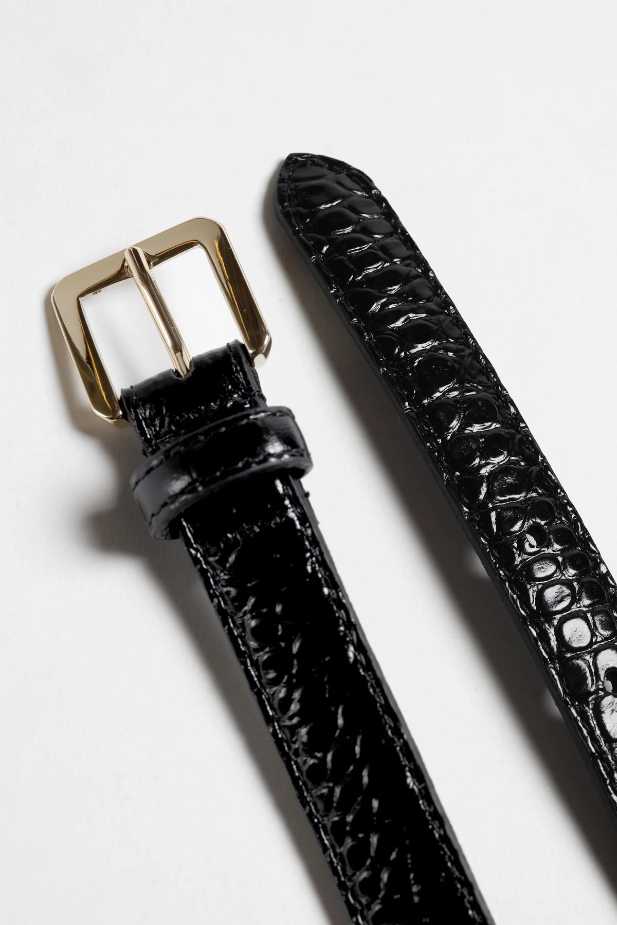 Lorian Belt black croco