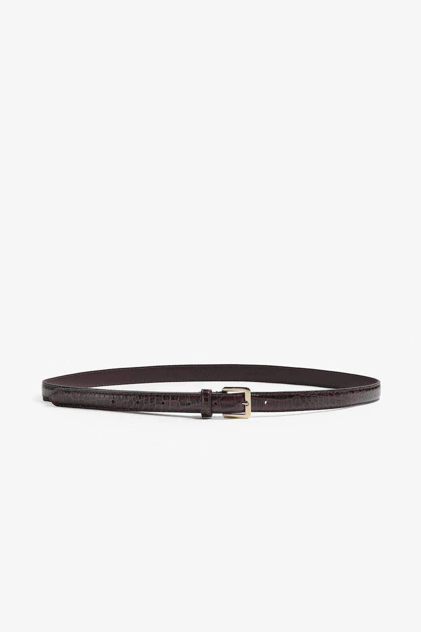 Lorian Belt brown croco