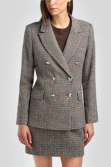 Manon Blazer brown checked