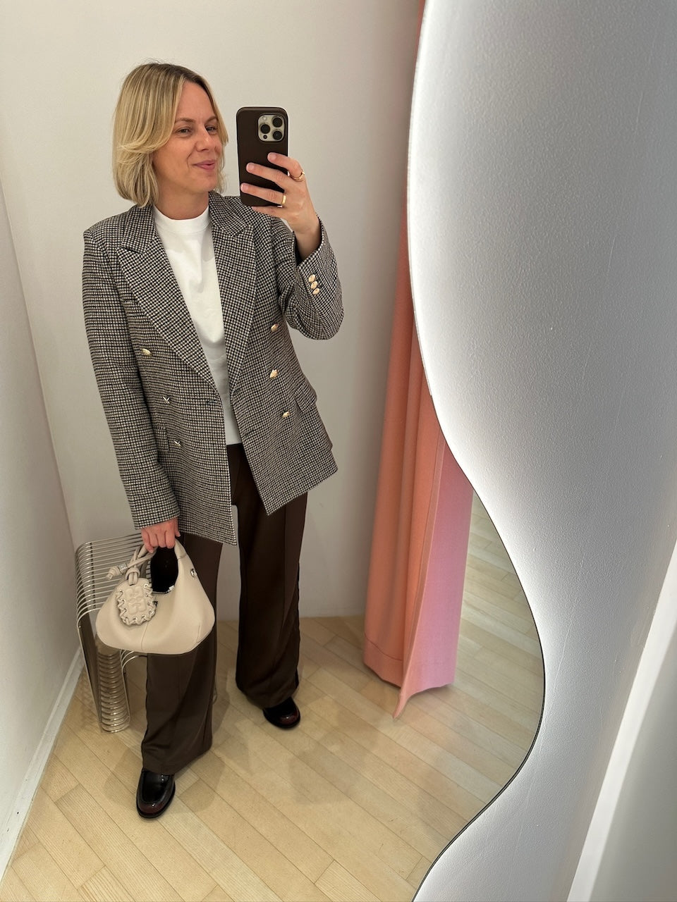 Manon Blazer brown checked