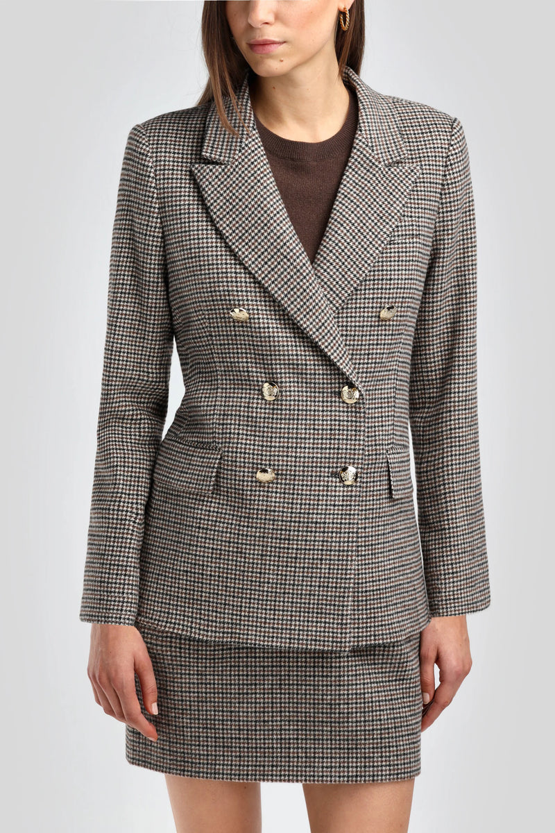 Manon Blazer brown checked