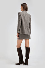 Manon Blazer brown checked