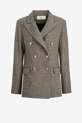 Manon Blazer brown checked