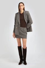Manon Blazer brown checked