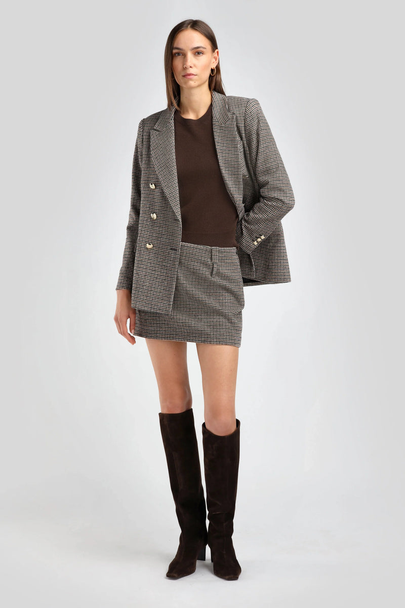 Manon Blazer brown checked