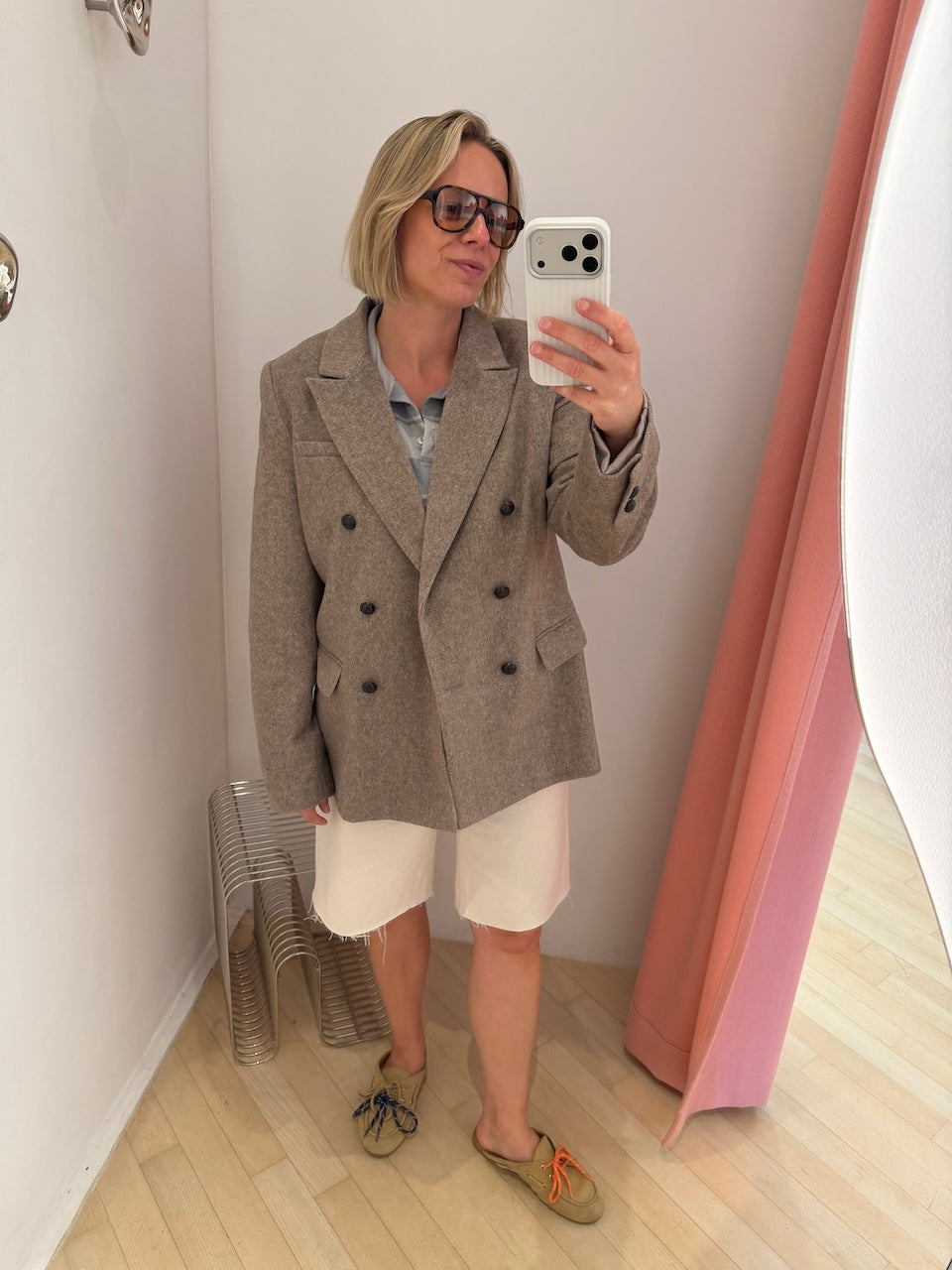 Manon Blazer taupe melange