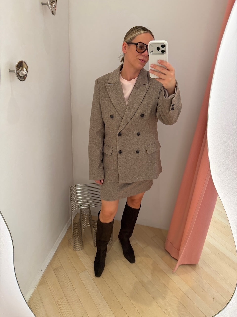 Manon Blazer taupe melange