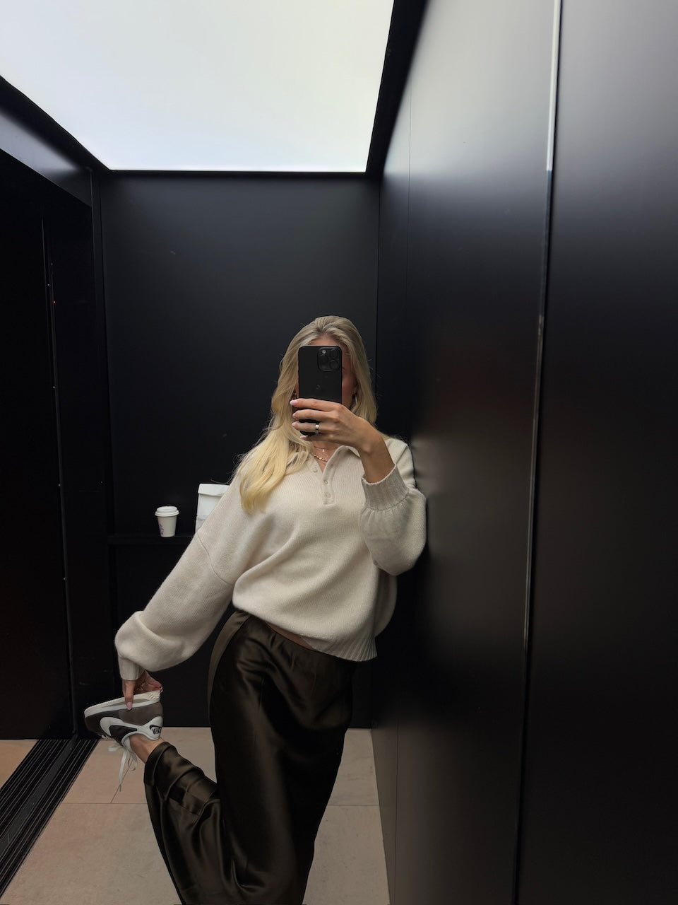 Nia Kaschmir Polo ecru