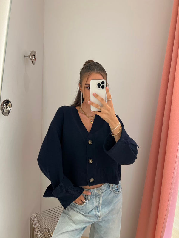 Paix Next Cardigan dark navy