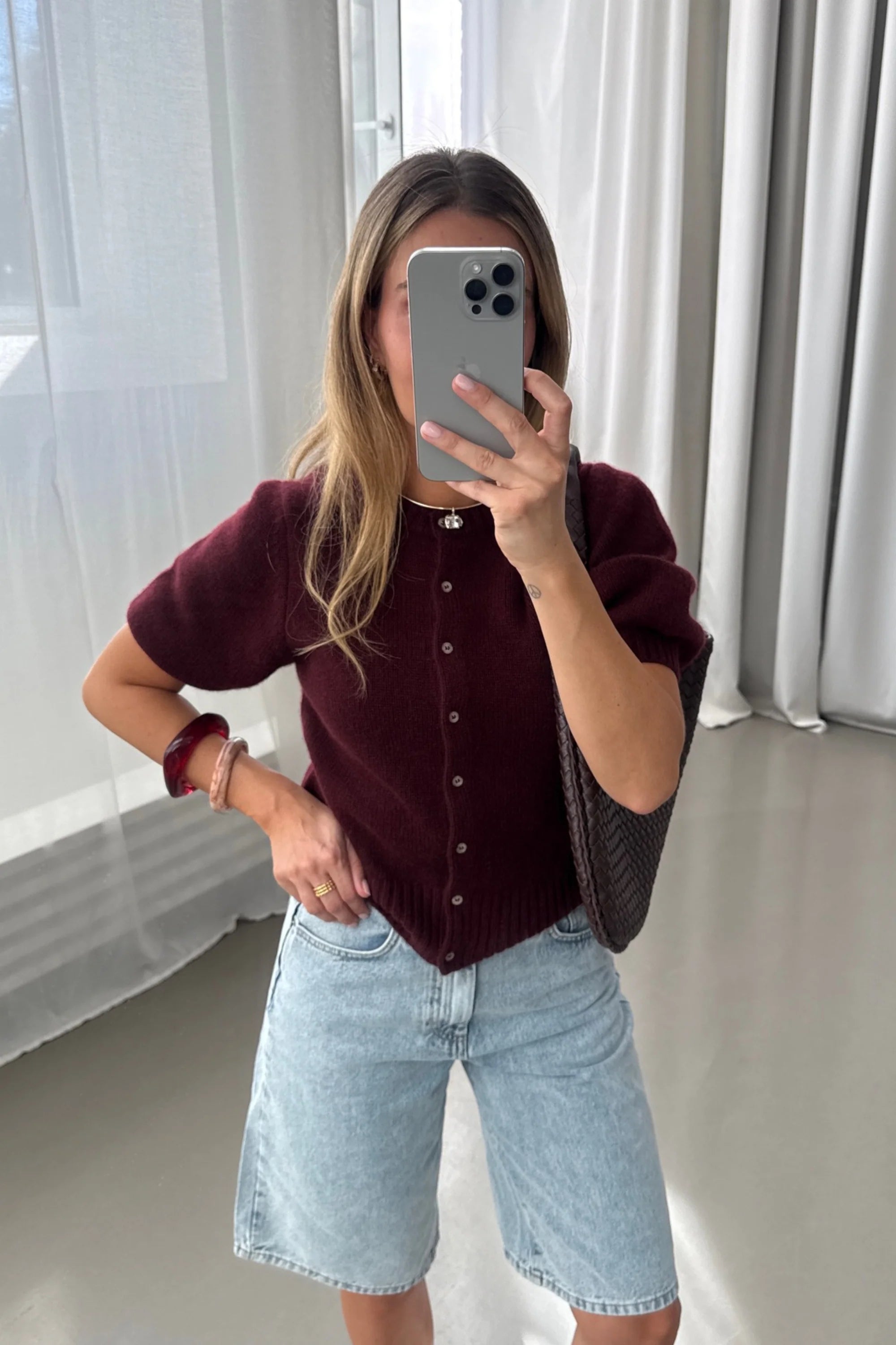 Poupette Cardigan rouge