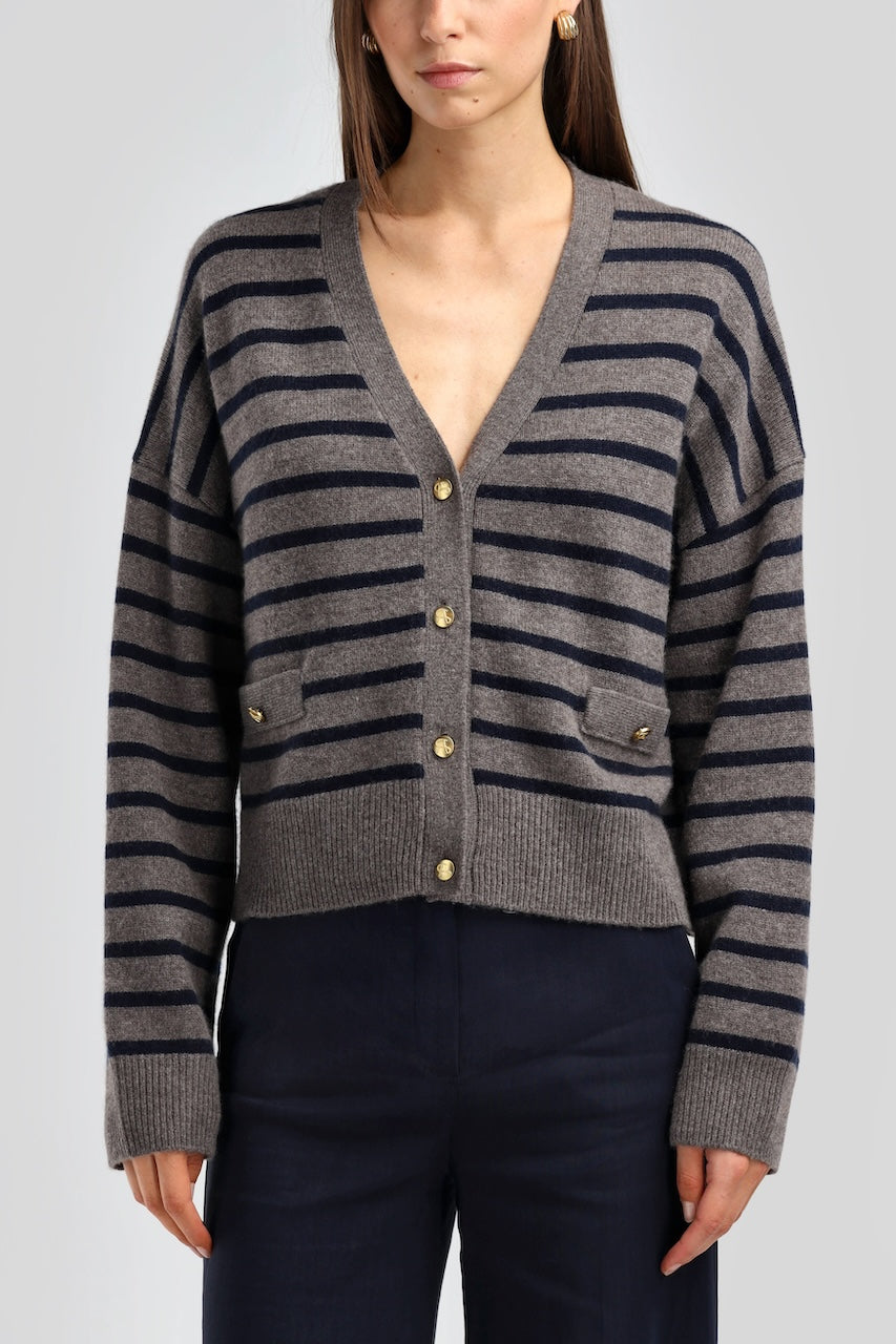 Ramatuelle Cardigan nougat/dark navy