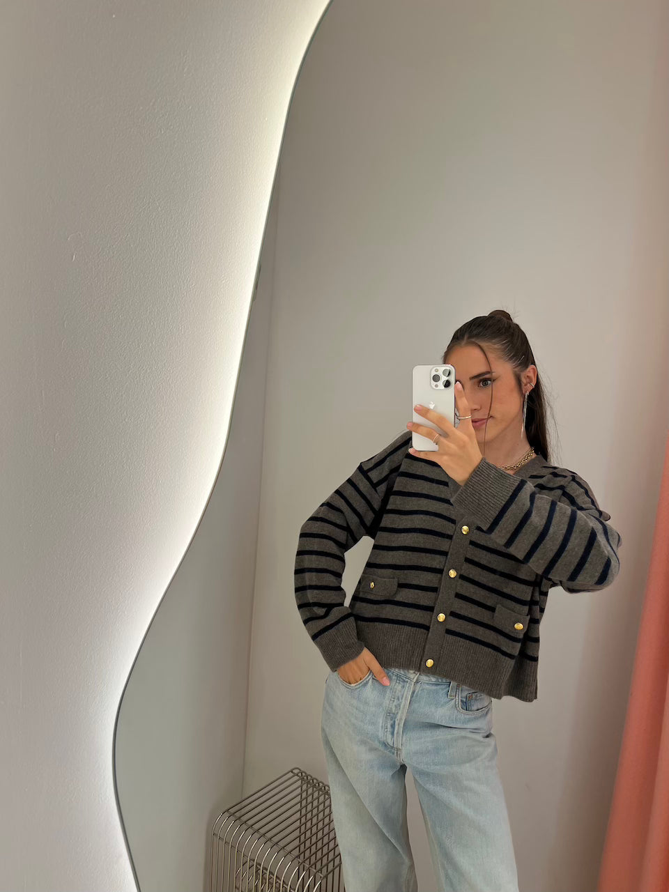 Ramatuelle Cardigan nougat/dark navy