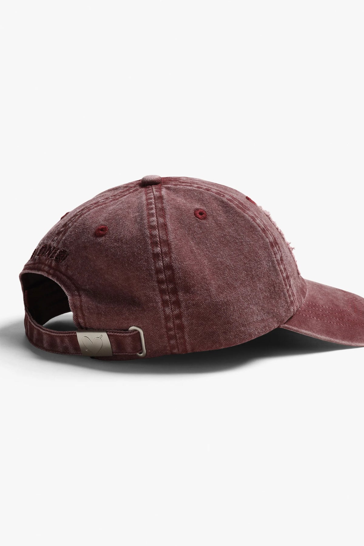 Snake Destroyed Cap washed bordeaux