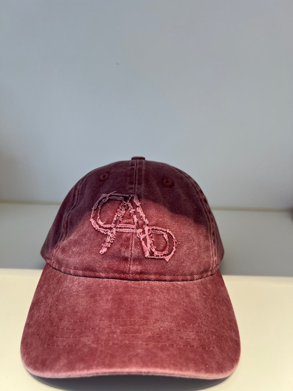 Snake Destroyed Cap washed bordeaux