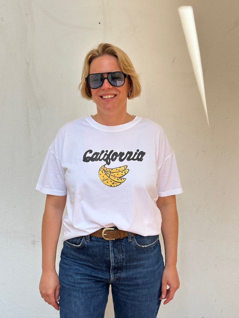 T-Shirt Banana white/black